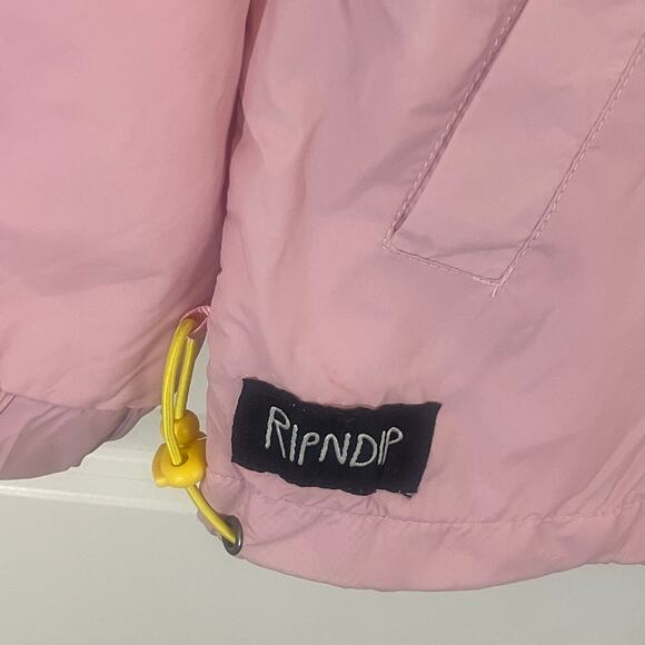 RIPNDIP Pullover Windbreaker Hooded Jacket - Men Size M - Pink - Picture 2 of 6